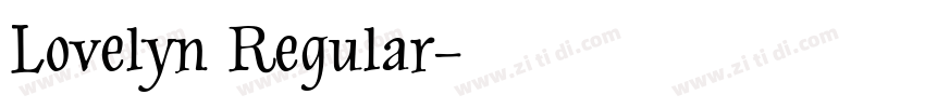 Lovelyn Regular字体转换